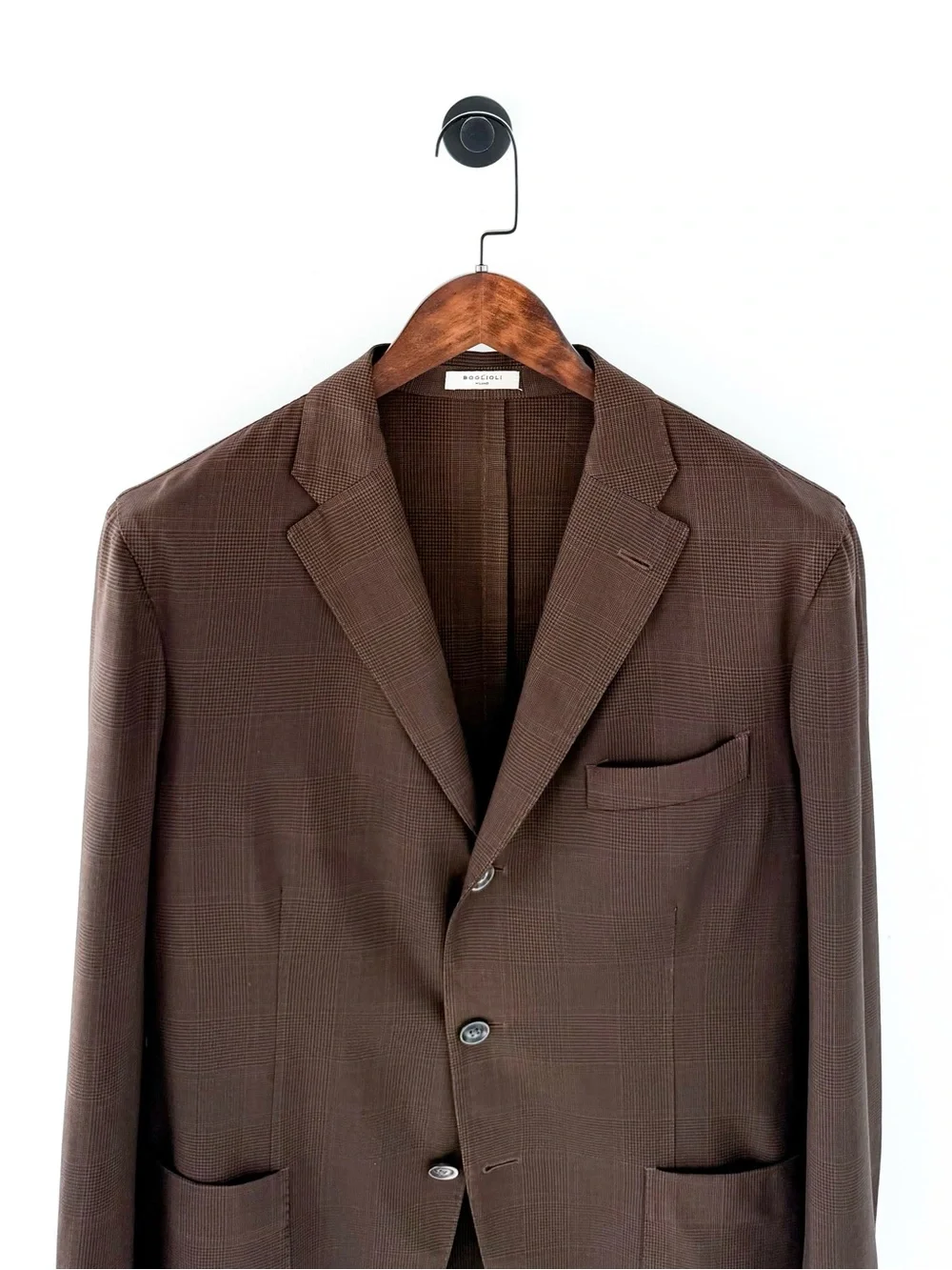 Boglioli K Jacket Brown Glen Plaid Men's Blazer Italian Wool Sport Coat Men's